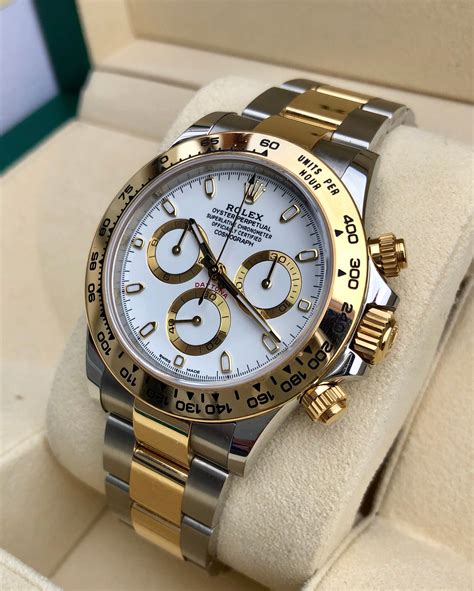 rolex daytona gold and silver price|Rolex gold daytona price.